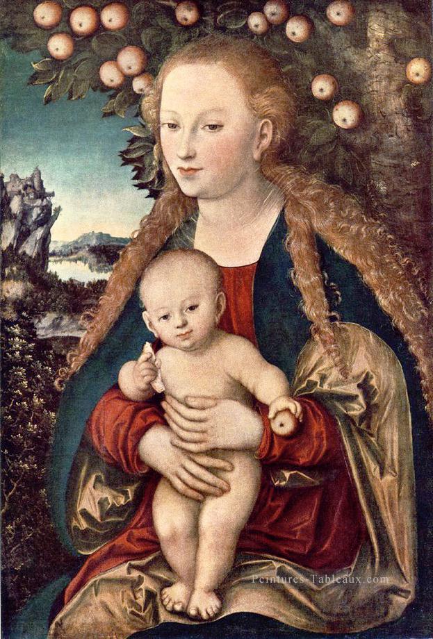 Vierge à l’Enfant Renaissance Lucas Cranach l’Ancien Peintures à l'huile